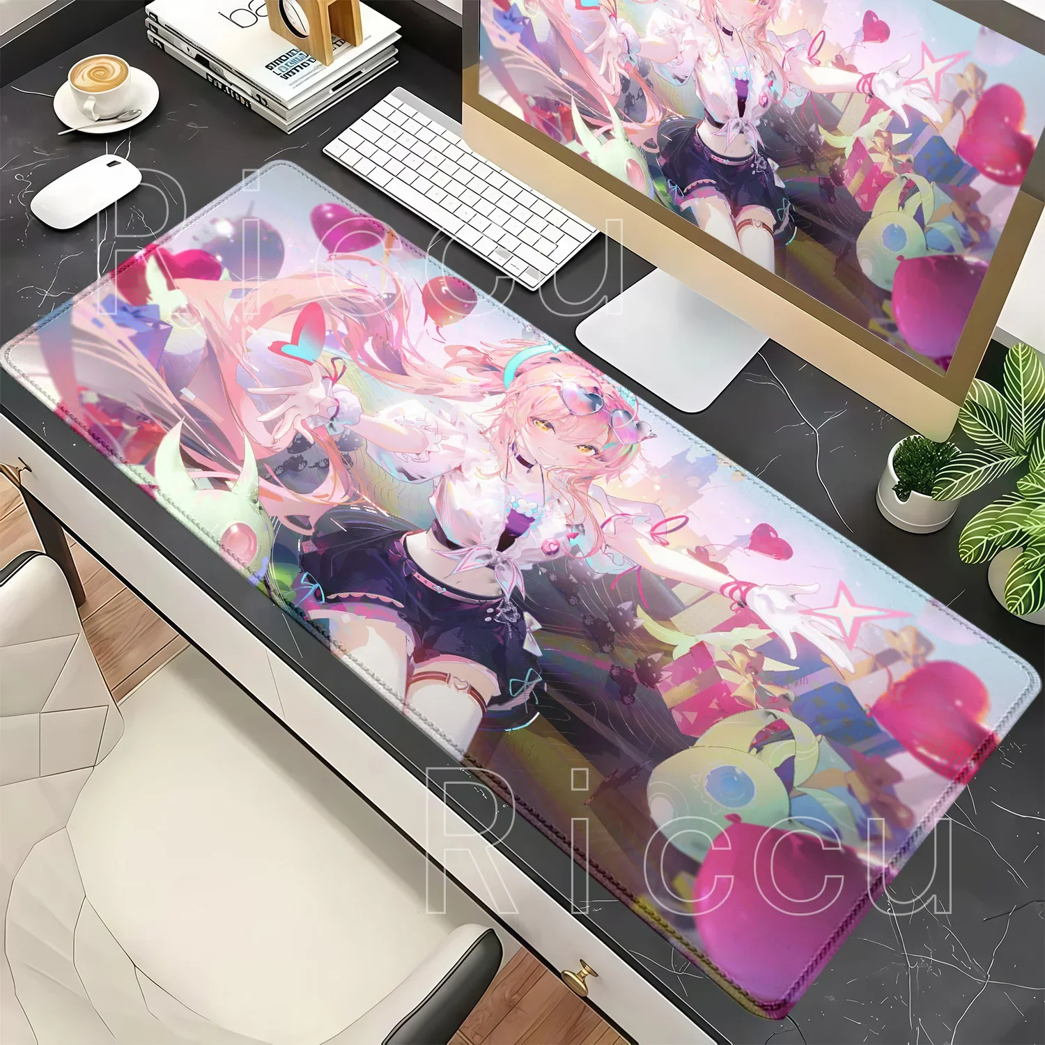 Larger Mouse Pad Aemeath Gaming Wuthering Waves HD Printing Keyboard Office Accessories Desk Mat Non-slip Base Esports Mousepad