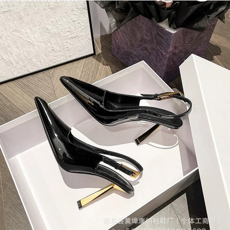 

2026 Spring/Summer New High Heels Women's Thin Heels Baotou Sandals Square Head Black Sexy Flirting Single Shoes Trend