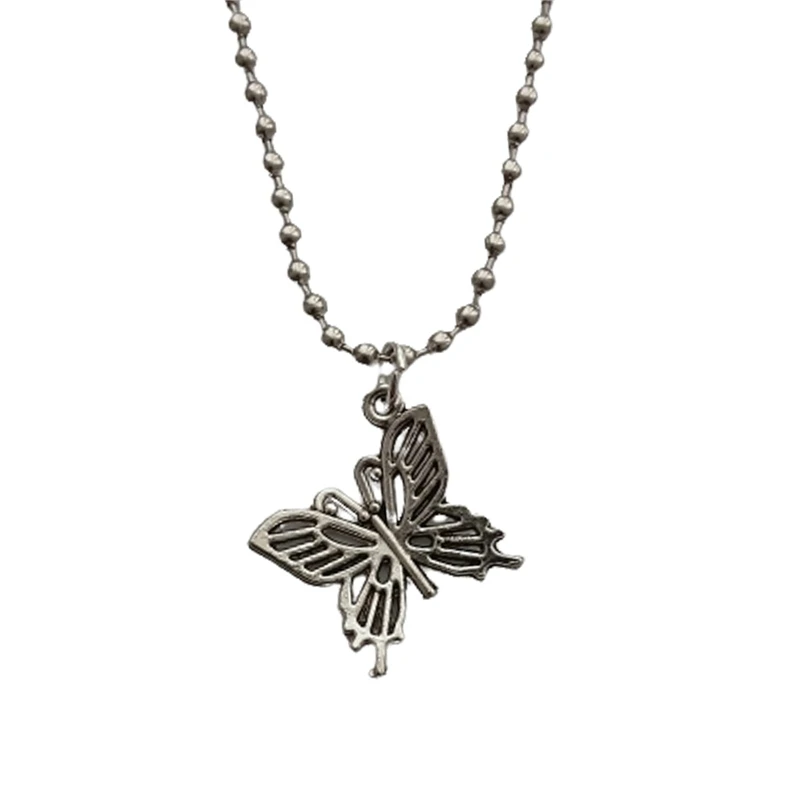 Butterfly Pendant Necklace, Beautiful Charm Long Necklace for Man Woman, Minimalist Jewelry for Her