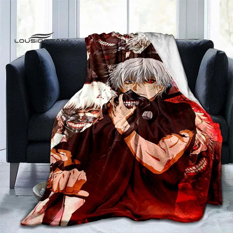 

Tokyo Ghoul Anime Blanket Fashion Cartoon Flannel Blanket 3D Printed Coverlet Sofa Camping Adults and children Warm blanket