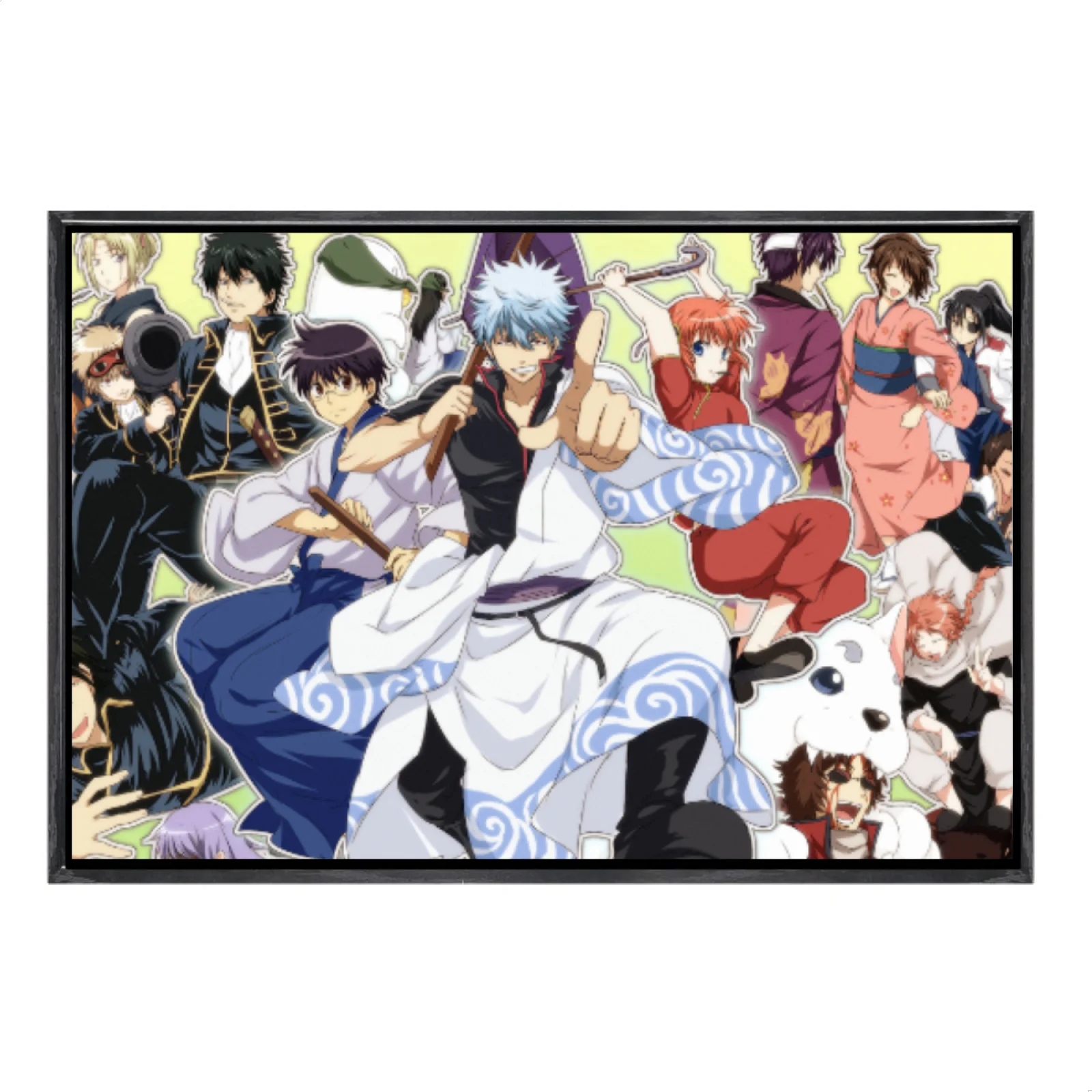 

Japanese Manga Multi-Size Canvas Poster Double Framed Wall Art,Gintama Home Decor for Living Room Bedroom