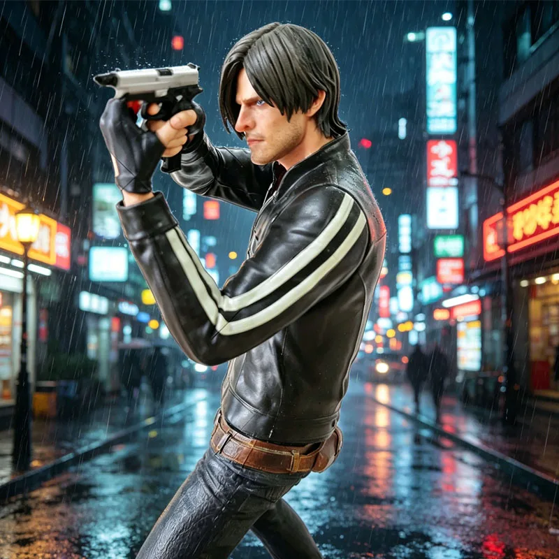Figura de Leon Scott Kennedy de Resident Evil, Modelo de Personaje de Videojuego, Estatuas de Acción, Decoraciones de Escritorio, Decoración de Habitaciones, Regalos para Fanáticos, Juguetes