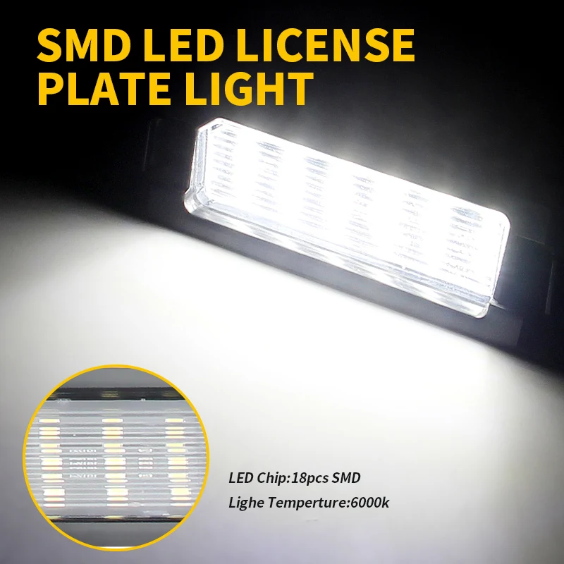 2Pcs Error Free 18SMD LED Number License Plate Light For Hyundai I30 GD Accent Elantra GT Backlight KIA Ceed ED JD Car-Styling