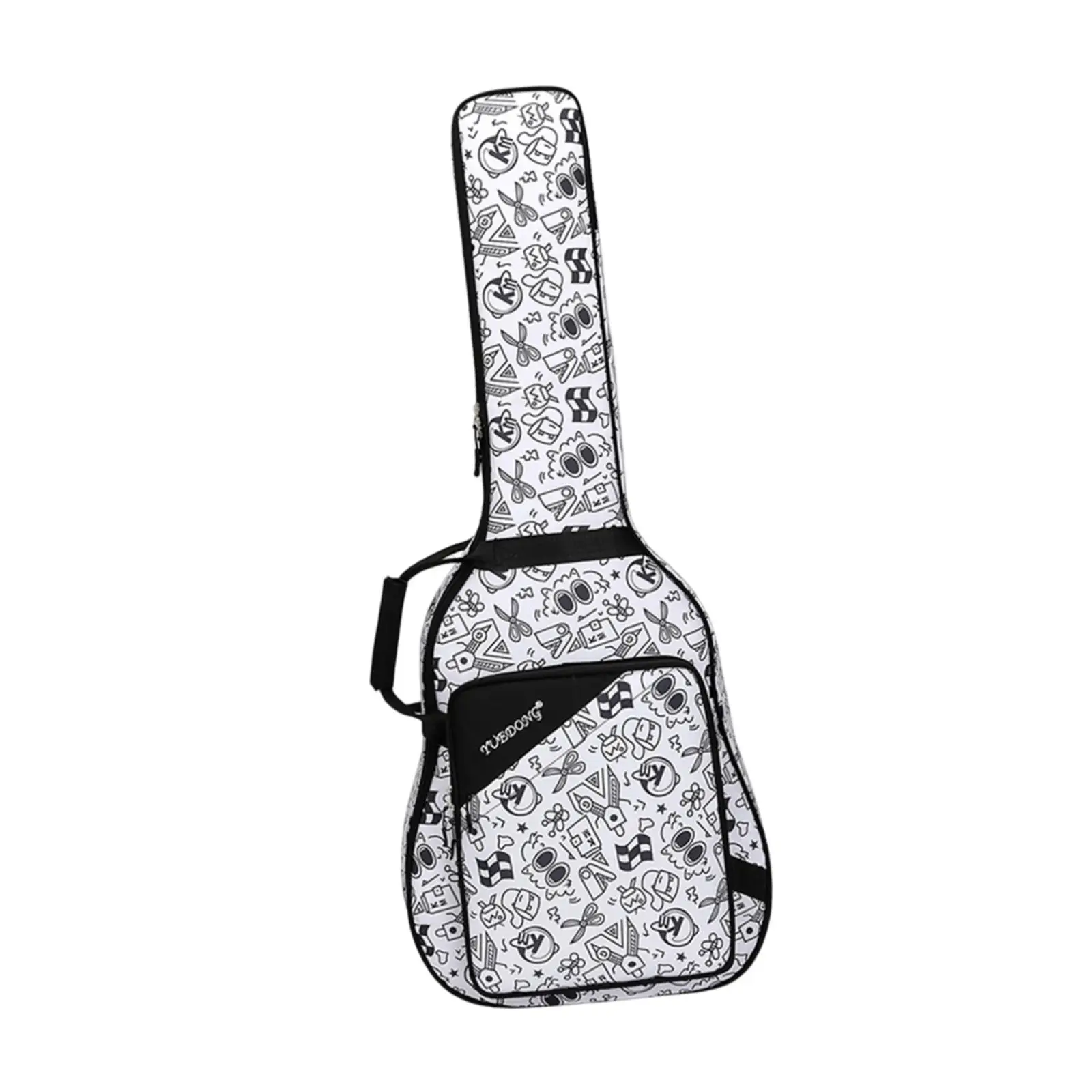 Guitar Gig Bag Waterproof Soft Paddd Portable with Adjustable Shoulder Straps Large Front Pocket Protection Guitar Storage Box