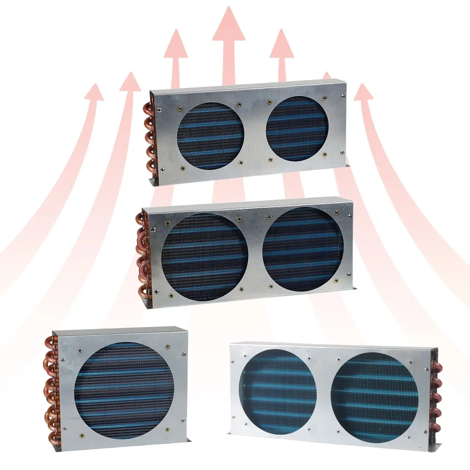 Universal Aluminum Fin Metal Tube Cooling Radiator Air and Water Condenser for Refrigerator Freezer Use