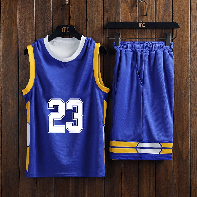 New Basketball Jersey Set Fan Club Training Uniform Mesh Material Basketball Uniform Quick Drying Breathable Soft Vest ShortsSet