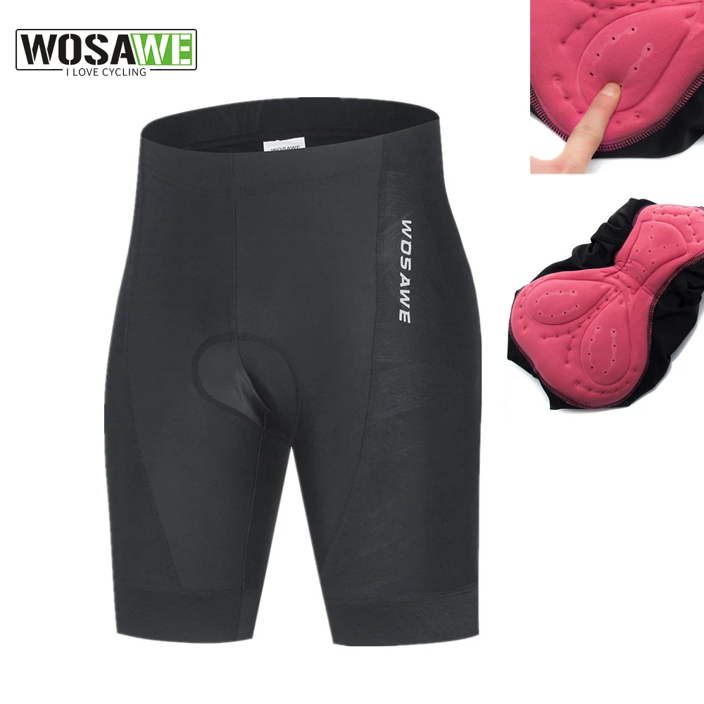 

WOSAWE Women's Cycling Shorts 3D Silicone Gel Padded Shockproof MTB Mountain Racing Bike Shorts Bicycle Underwear Underpants