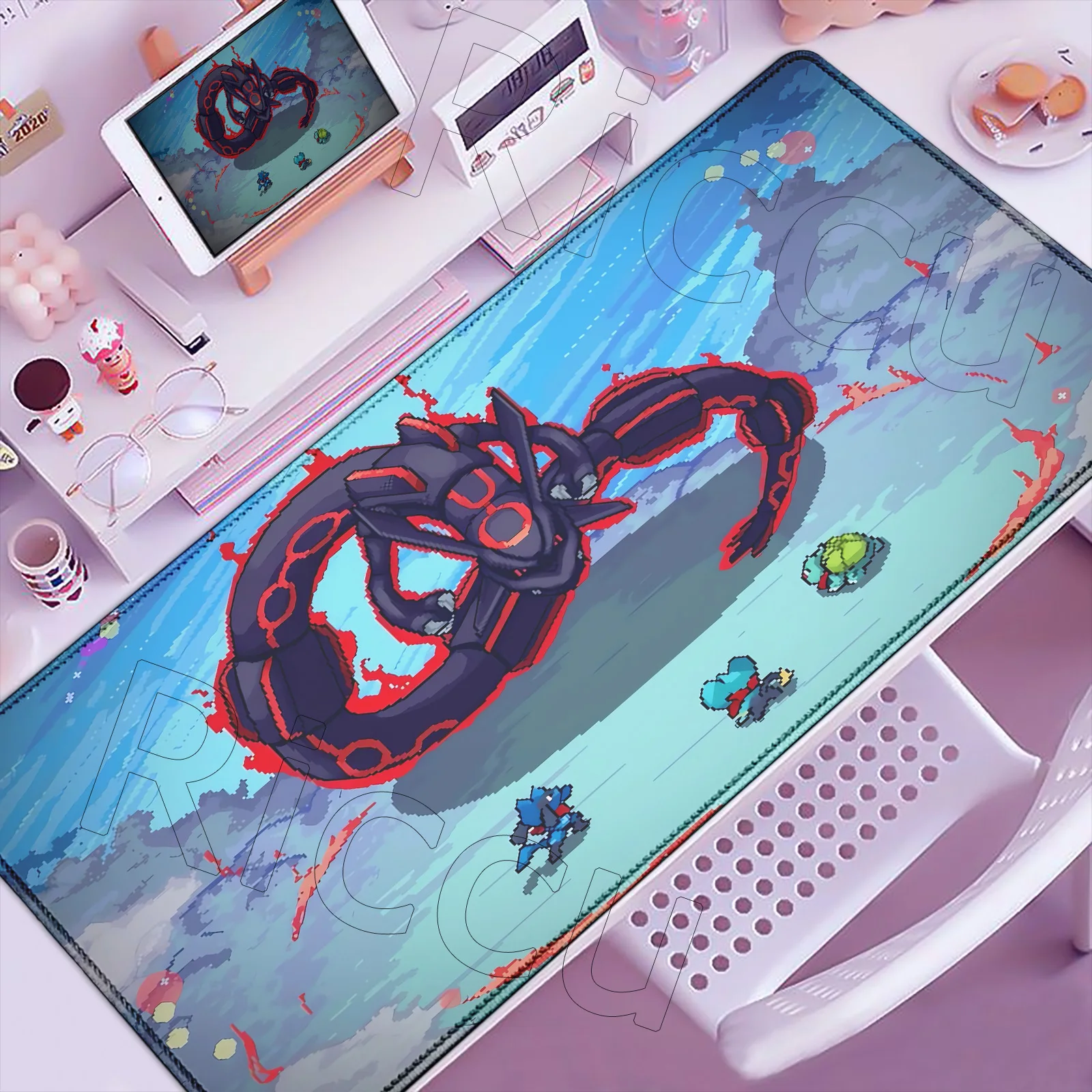 New Arrival Mouse Pad Cartoon Gaming P-pokemon Rayquaza PC Gamer 900x400 Computer Office Desk Mat Laptop Keyboard Pads Mousepad