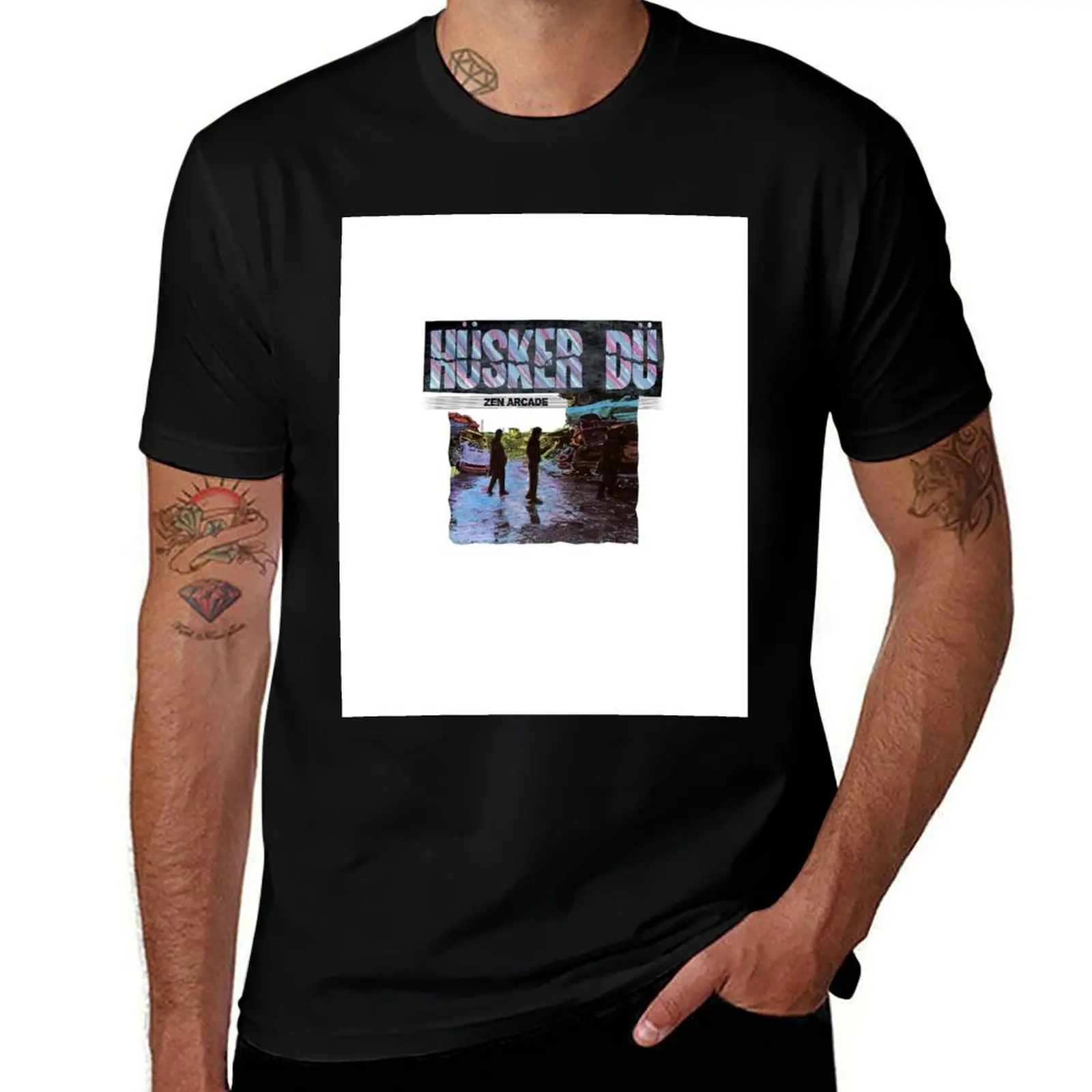 Husker Du Zen Arcade T-Shirt Basic Short Sleeve for Men T-Shirt