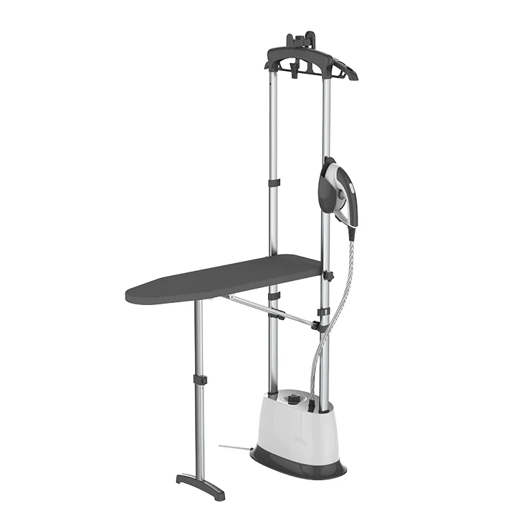 Support Samples New 4 Bar Pressurize Standing Garment Steamer Iron With Foldable Ironing Board