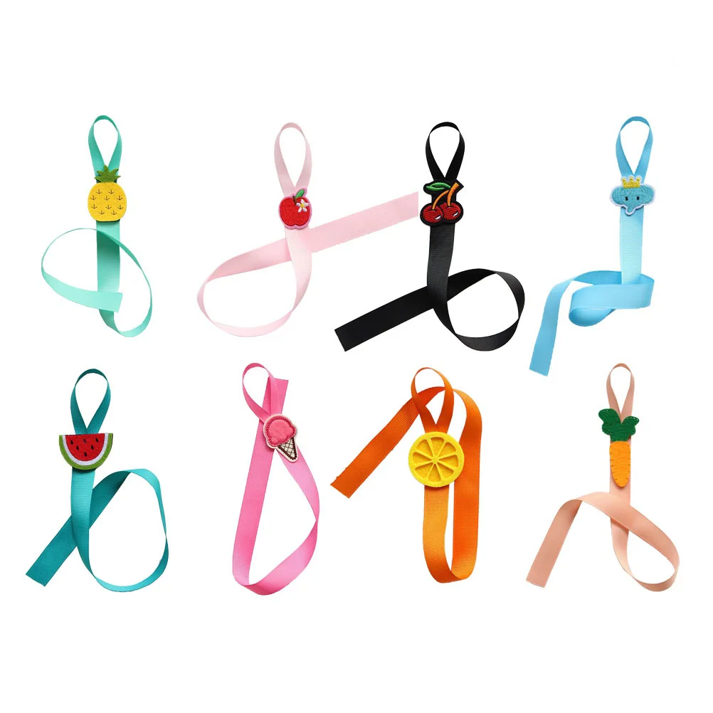 8 Pcs Hair Clip Storage Tape Hairbow Holder Bows Organizer Ribbon for Accessories Cartoon Hanger