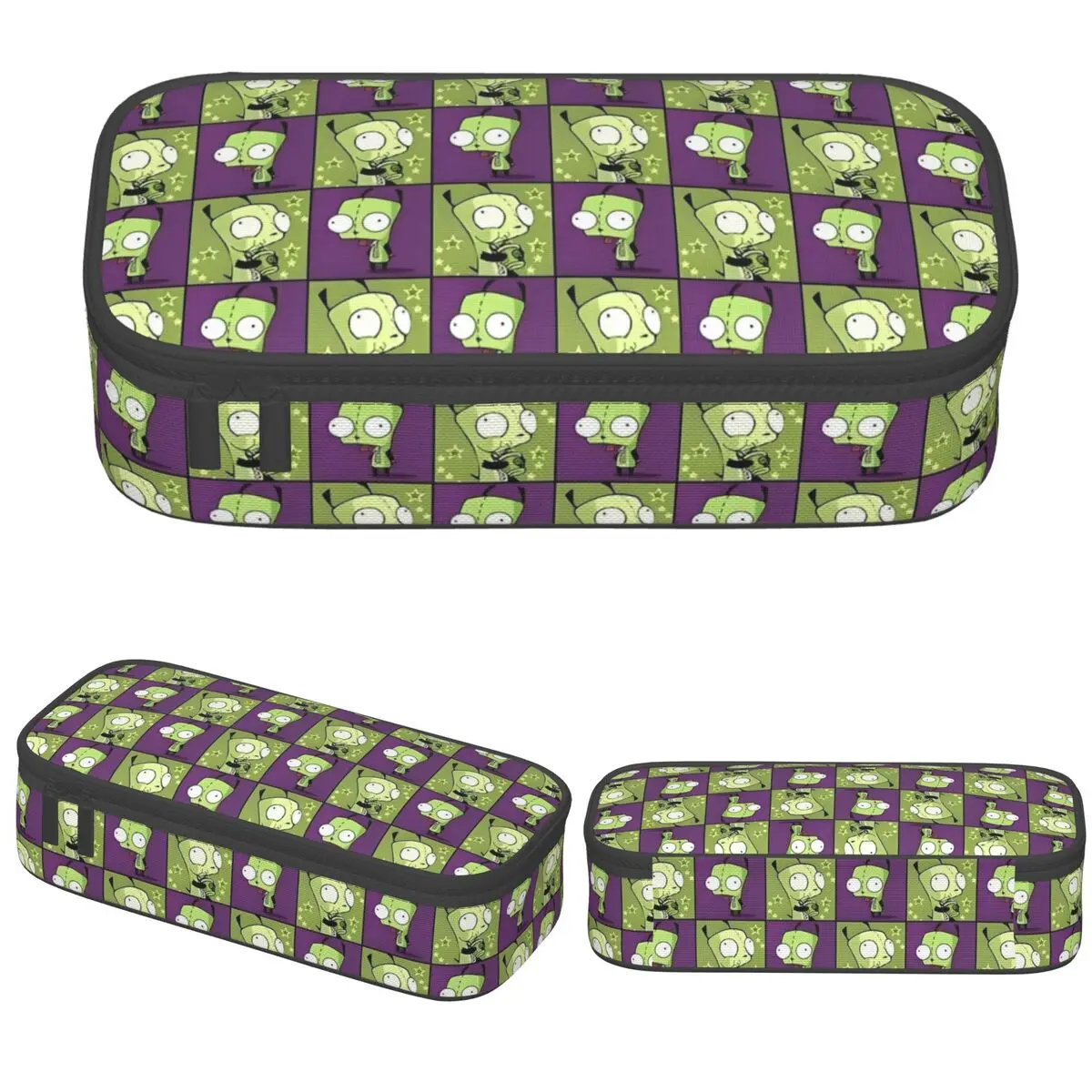 Invaders Zims Cartoon Pencil Cases Lovely Pen Holder Pencil Bags Student Large Storage Students School Gifts Pencil Box