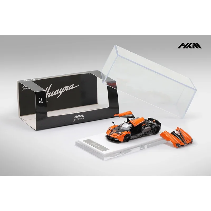 Prevendita HKM Nuovo Huayra 1:64 Coupé Full Open Door Diecast Diorama Collezione di modelli di auto Giocattoli in miniatura