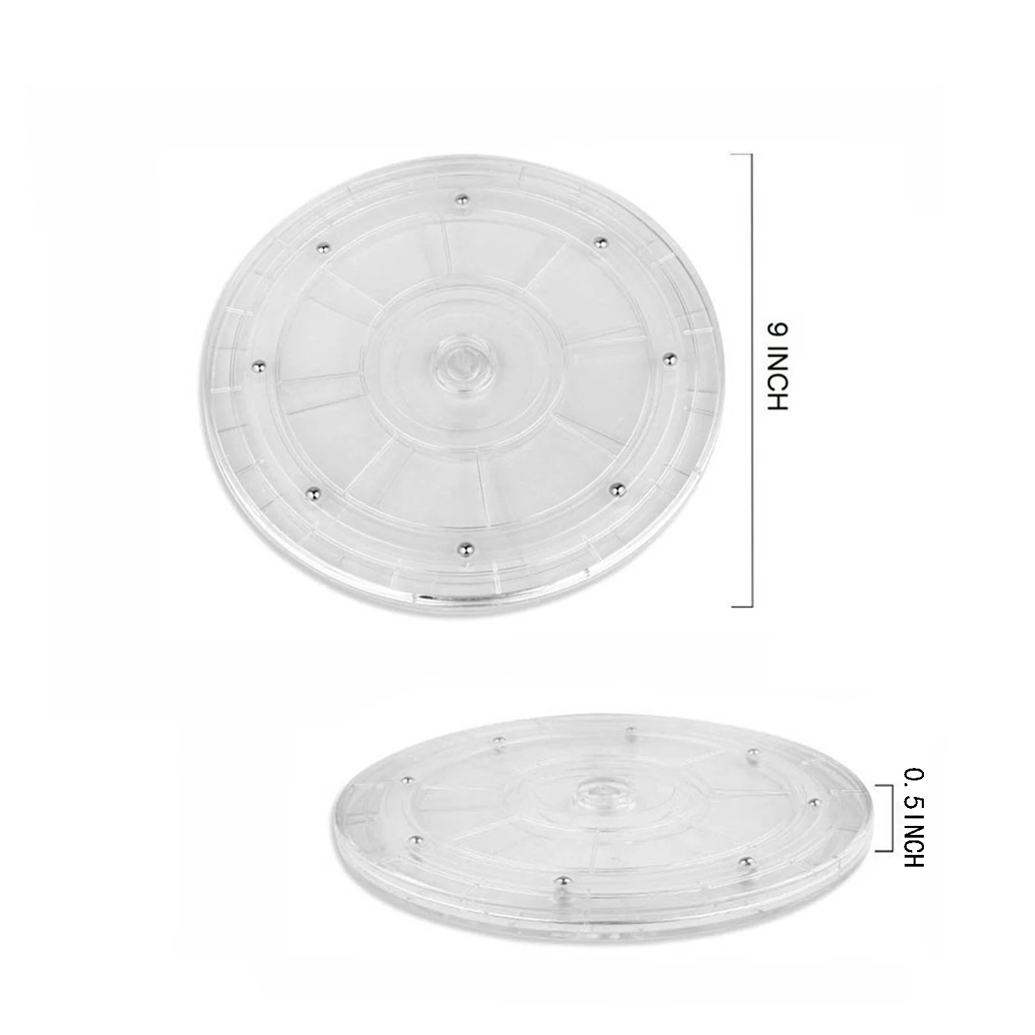 23CM Plastic manual turntable transparent acrylic turntable TV furniture rotating  base accessories