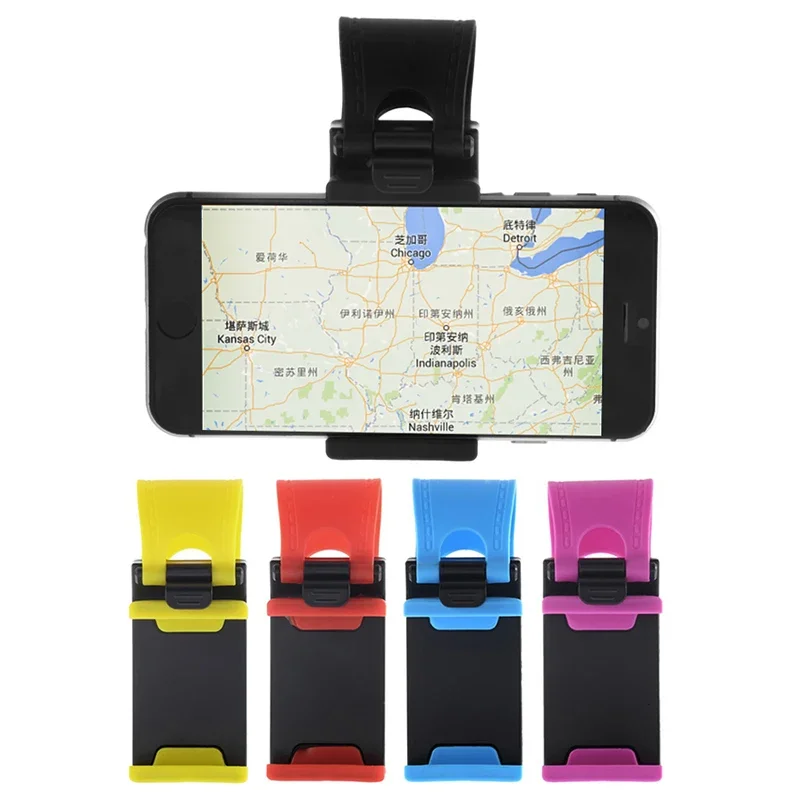 New Professional Car Steering Wheel Mount Holder ABS Band Mobile Phone Holders Car Stand for for IPod MP4 GPS for