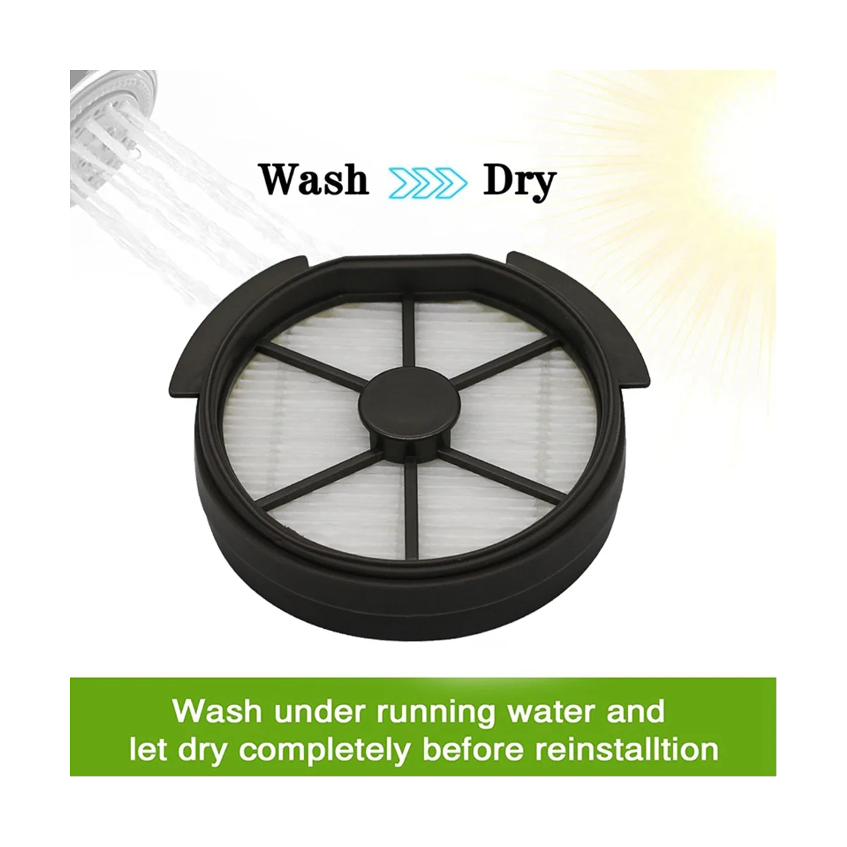 A09G-3PCS لملحقات الفلتر الأمامي للمكنسة الكهربائية المحمولة Puppyoo T12 / T12 PLUS