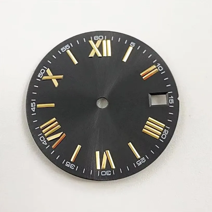 

28,5 мм NH35 циферблат часов римский модифицированный циферблат подходит для NH35 автоматический механизм аксессуары для часов запасные части