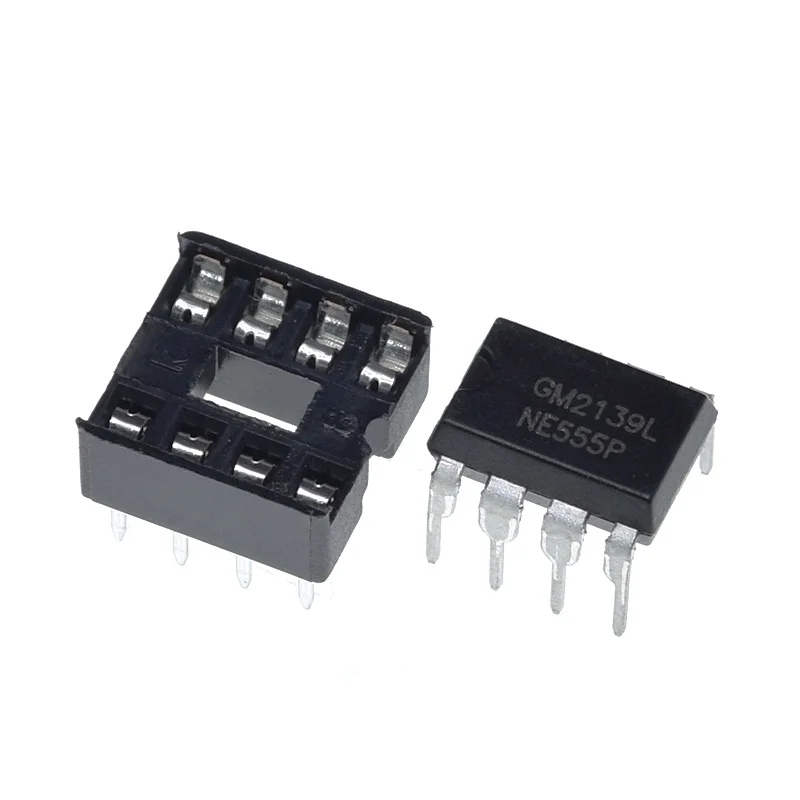10/20/20Pcs (10 Each) NE555 NE555P 555 Timer Programming + 8 Pin Sockets for Boost Step Down Power module