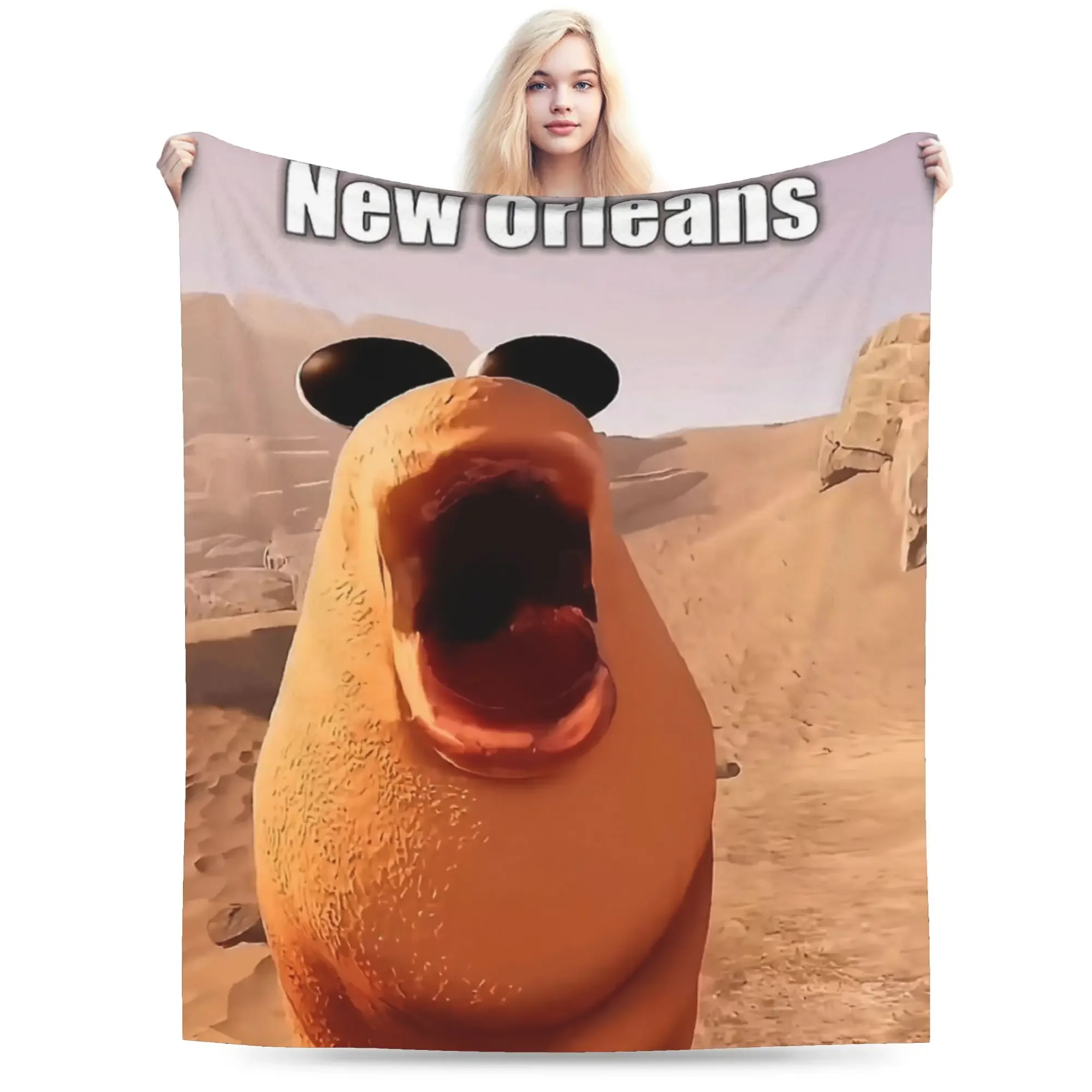 Funny Robert Help Marcus The Worm Throw Blanket Soft Coral Fleece Plush Relax Machine Washable Home Textile