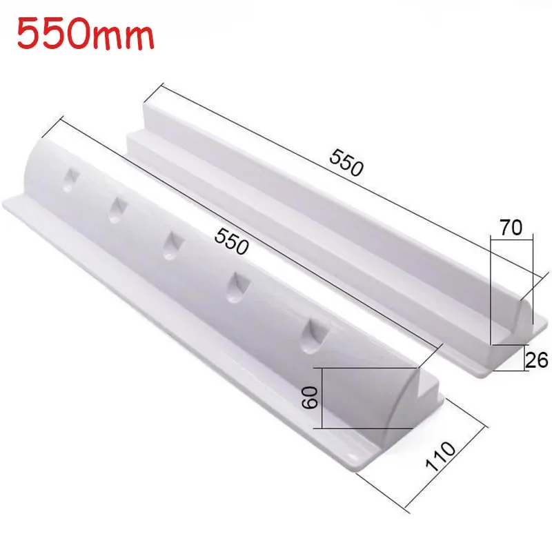 2 unids/set de soporte de alerón de paneles solares, soporte de montaje de Panel fotovoltaico de lado largo de plástico ABS para RV, yate, barco,