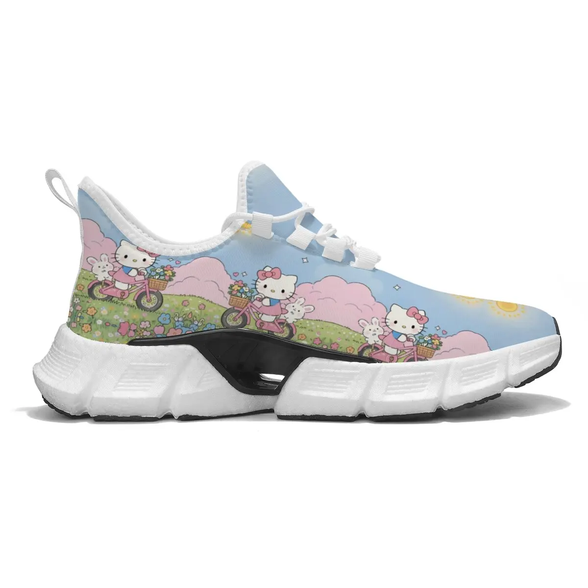 ديزني Kawaii مرحبا كيتي طباعة أحذية رياضية النساء الراحة أحذية تنس الرجال تشغيل التدريب الرياضي أحذية للمشي للجنسين #3