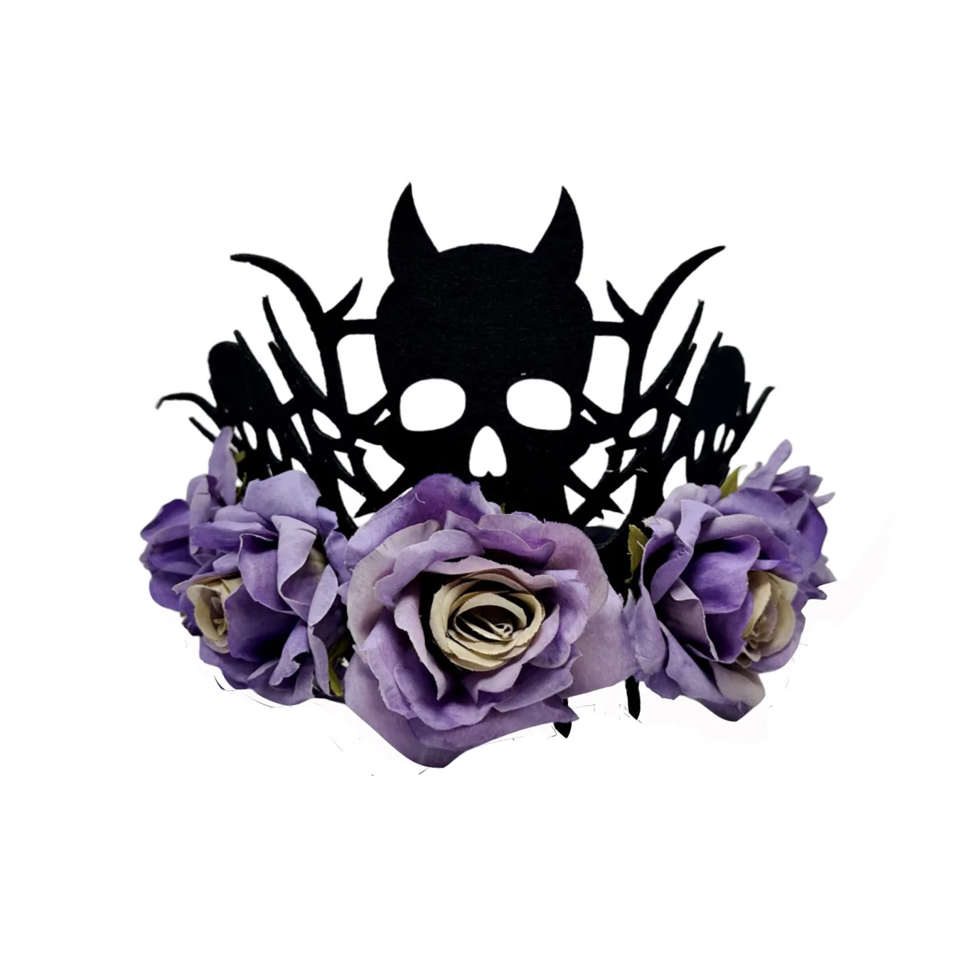 Minimalist Fashion Halloween Gothic Rose Crown Lolita Cos Hair Accessories Bride Wreath Dark Witch Flower Headwear Trendy Dainty