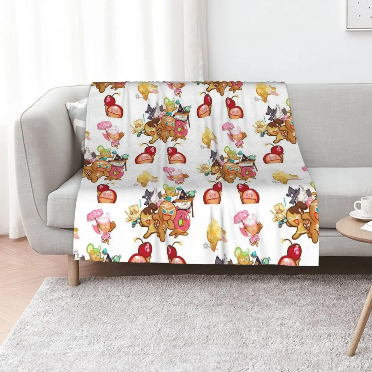Cookie Run Kingdom Throw Blanket Warm Plush Fuzzy Blanket for Living Room