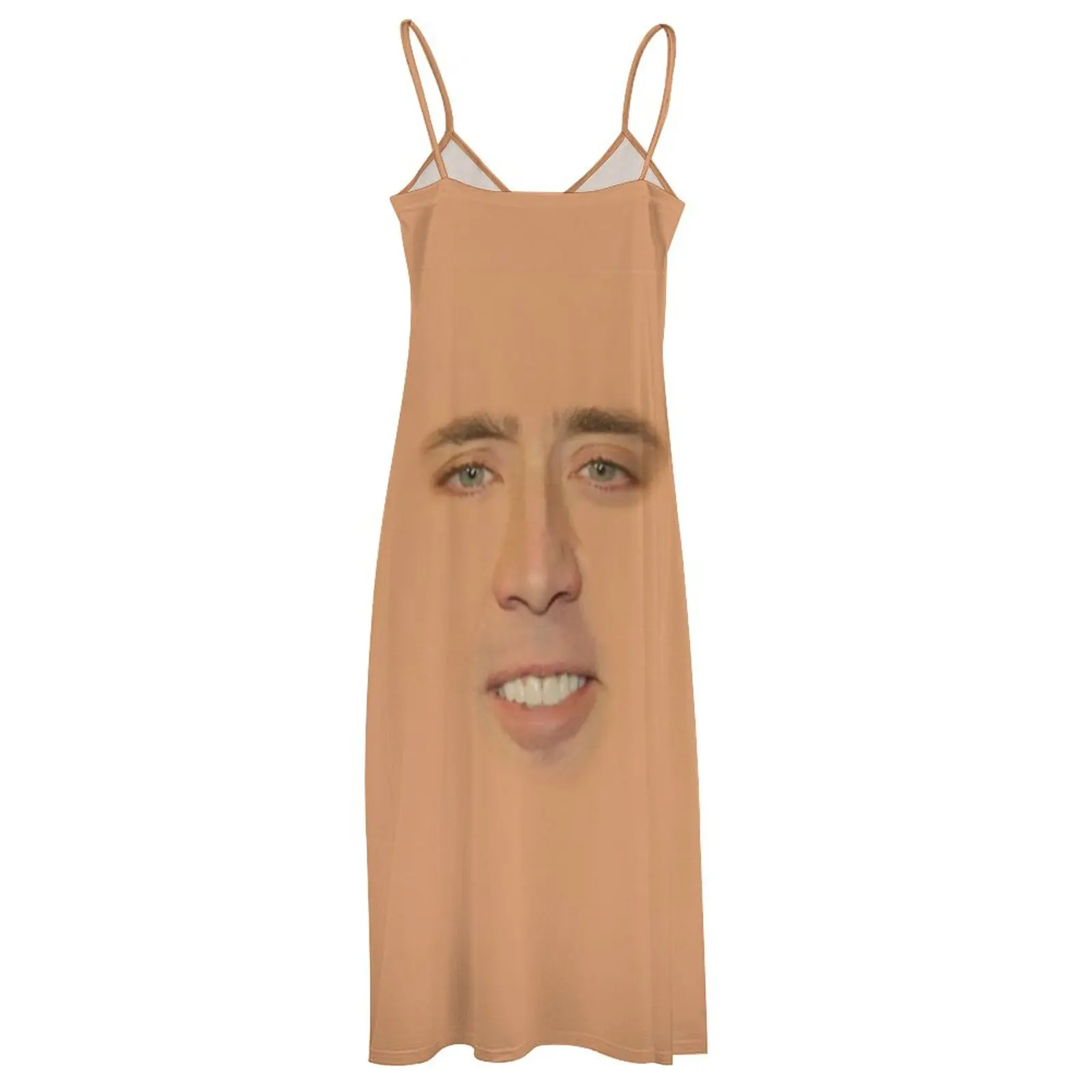 New Nicolas Cage Full Face Sleeveless Dress women clothes Long dresses