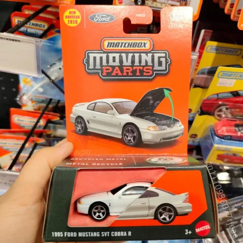 Оригинальная коллекционная модель автомобиля Matchbox 1995 Ford Mustang SVT Cobra R 1/64 из литого сплава с подвижными элементами, подарок-игрушка 2026