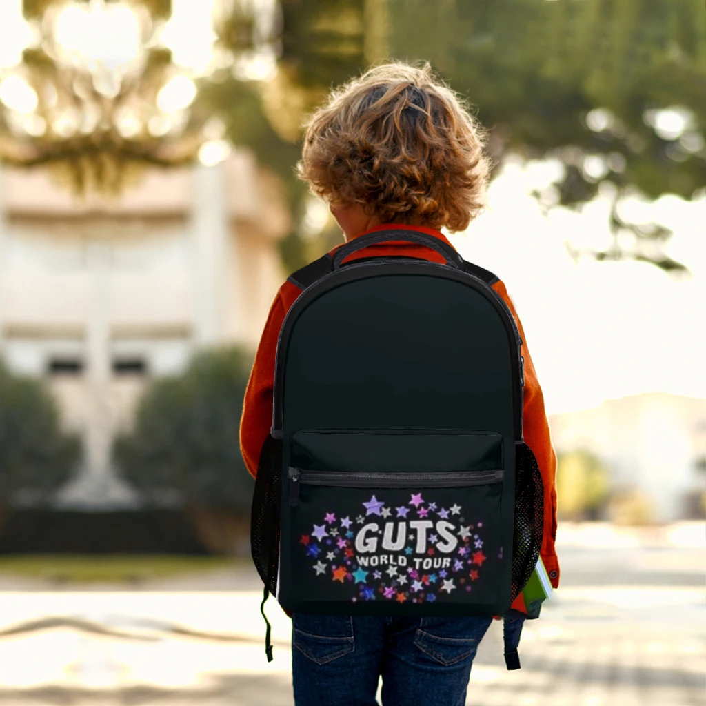 Mochila escolar GUTS WORLD TOUR OLIVIA ROGRIGO para niñas, mochila para estudiantes de gran capacidad, mochila para estudiantes de secundaria de dibujos animados de 17 pulgadas