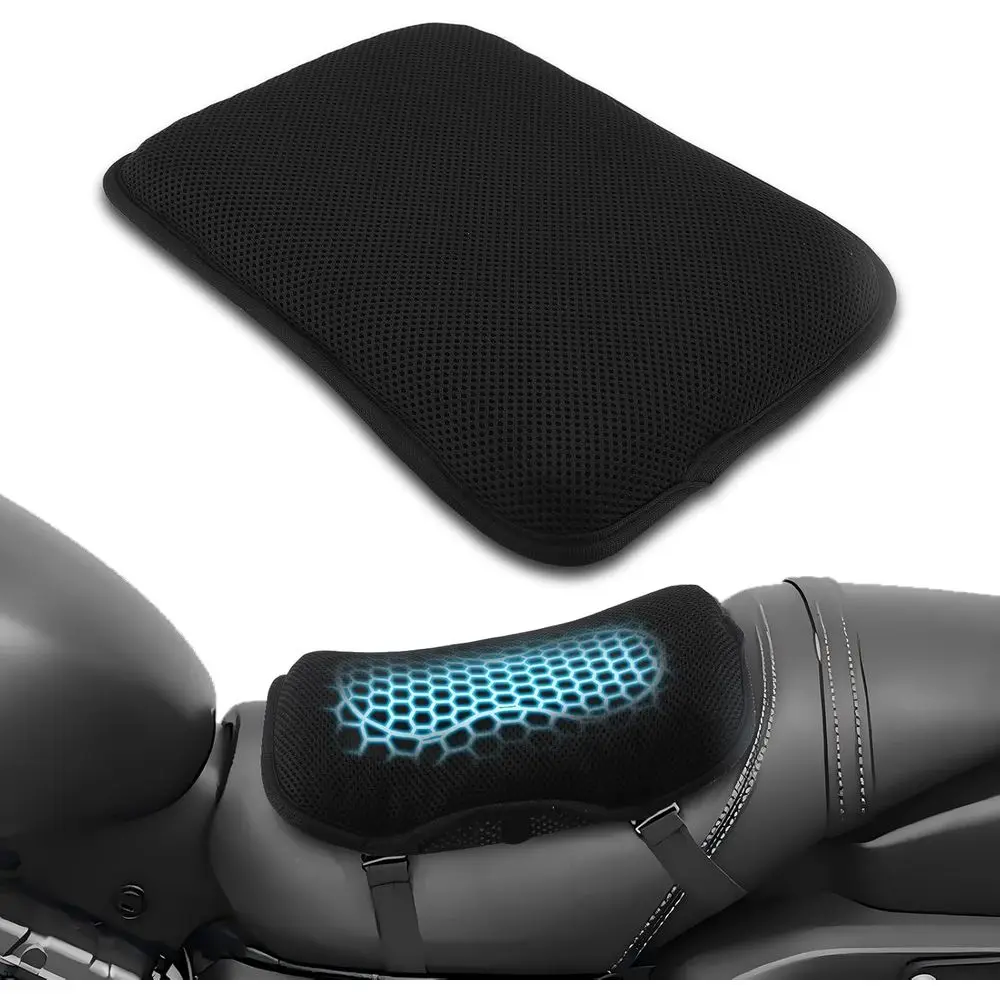 

Breathable Mesh Motorcycle Seat Cushion with Hollow Design, Elastic Gel and High Resilience TPE for Comfort and Shock Absorption
