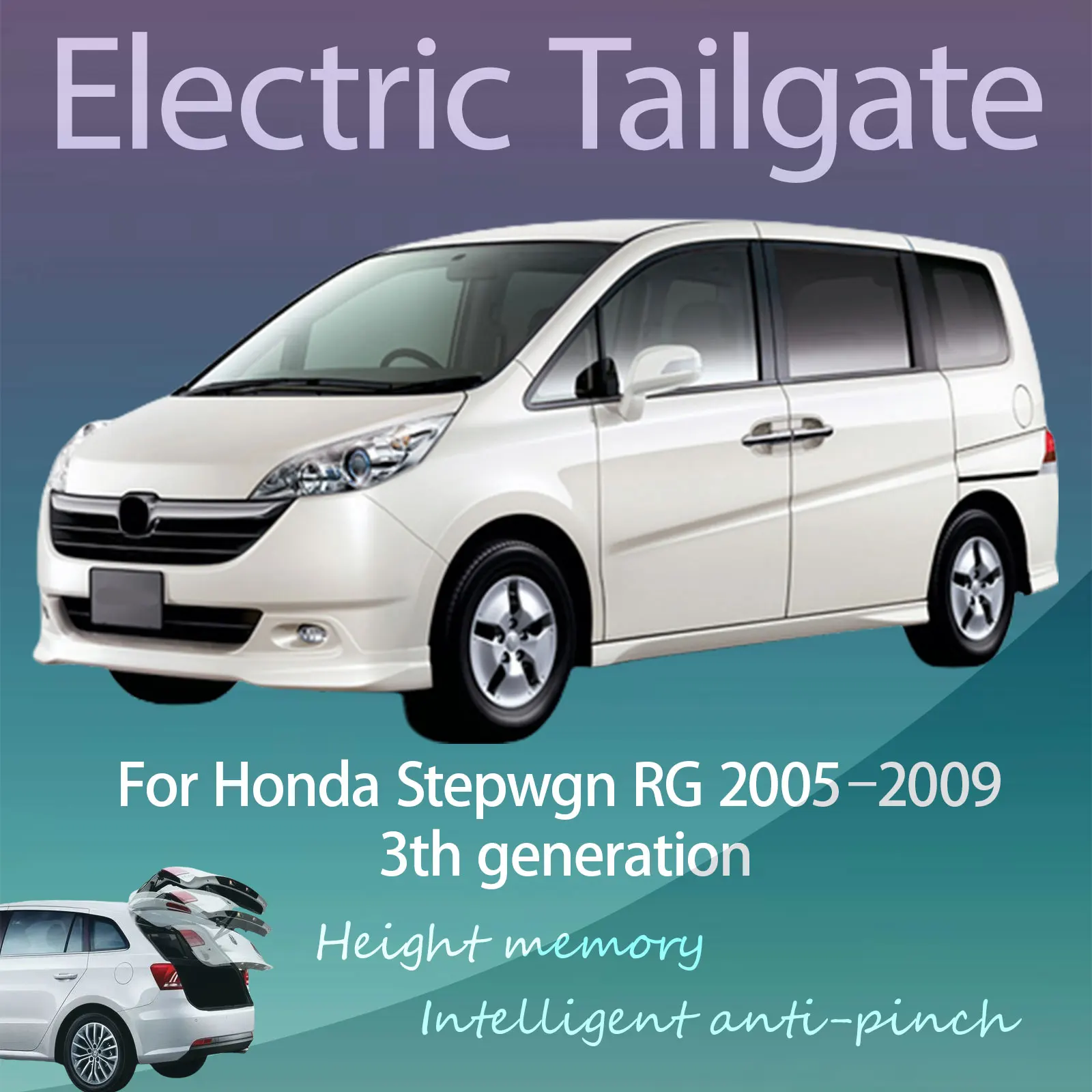 For Honda Stepwgn RG 2005–2009 Electric Tailgate Hands Free Operation Dual Rod Electric Trunk Suction Intelligent Operation