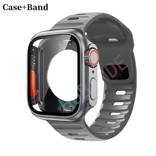 Silicone Strap For Apple Watch 44mm 45mm 41mm 40mm Bracelet + Screen Protectores Change to Ultra For iWatch Series 9 8 7 SE 6 5 - Image 53