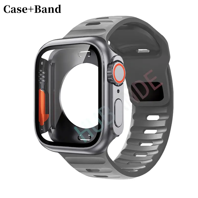 Silicone Strap For Apple Watch 44mm 45mm 41mm 40mm Bracelet + Screen Protectores Change to Ultra For iWatch Series 9 8 7 SE 6 5 - Image 53