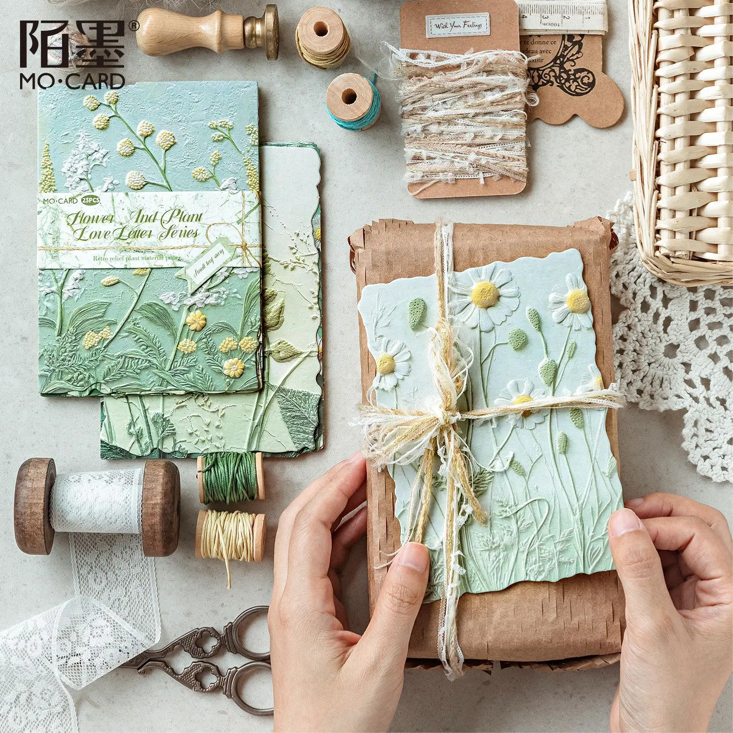 Set di carta decorativa per conto a mano in carta di carta in stile romantico in stile INS. Set di carta decorativa per conto a mano in materiale retrò