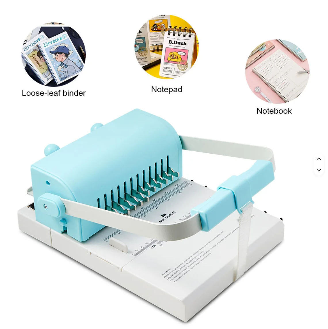 Double Function Coil Wire Binding Machine 12 Hole Mini Iron Ring Punching And Binder Machine for DIY Crafts Scrapbooks Calendars