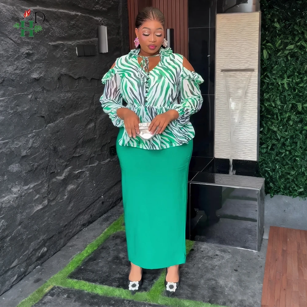 H & D 2025 ملابس أفريقية أنيقة جديدة للنساء فستان ماكسي موضة حفل زفاف رداء يومي أنقرة فستان حجم كبير ملابس تركيا