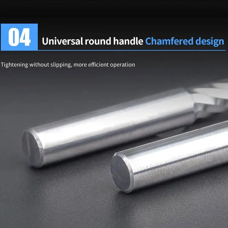 HUHAO واحد الناي دوامة نهاية مطحنة 3.175 / 4/6 عرقوب دوامة طحن Cutte CNC ثلاثية الأبعاد النقش نحت بت ل الاكريليك PVC الخشب MDF