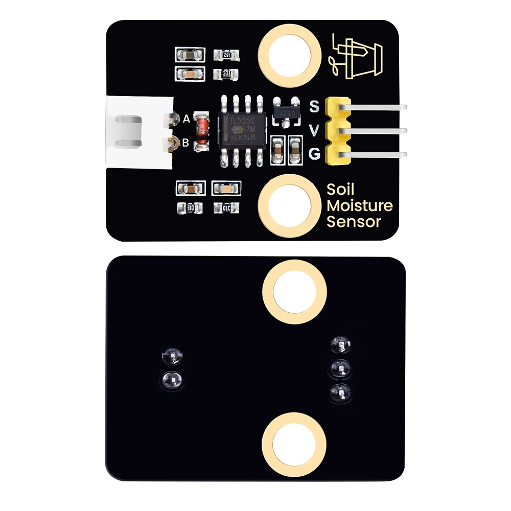 Keyestudio Nuovo tipo Sensore di umidità del suolo Tensione nominale 3,3-5,5 VDC TLC555 Chip di controllo Sensore capacitivo per ESP32 e Micro: bit