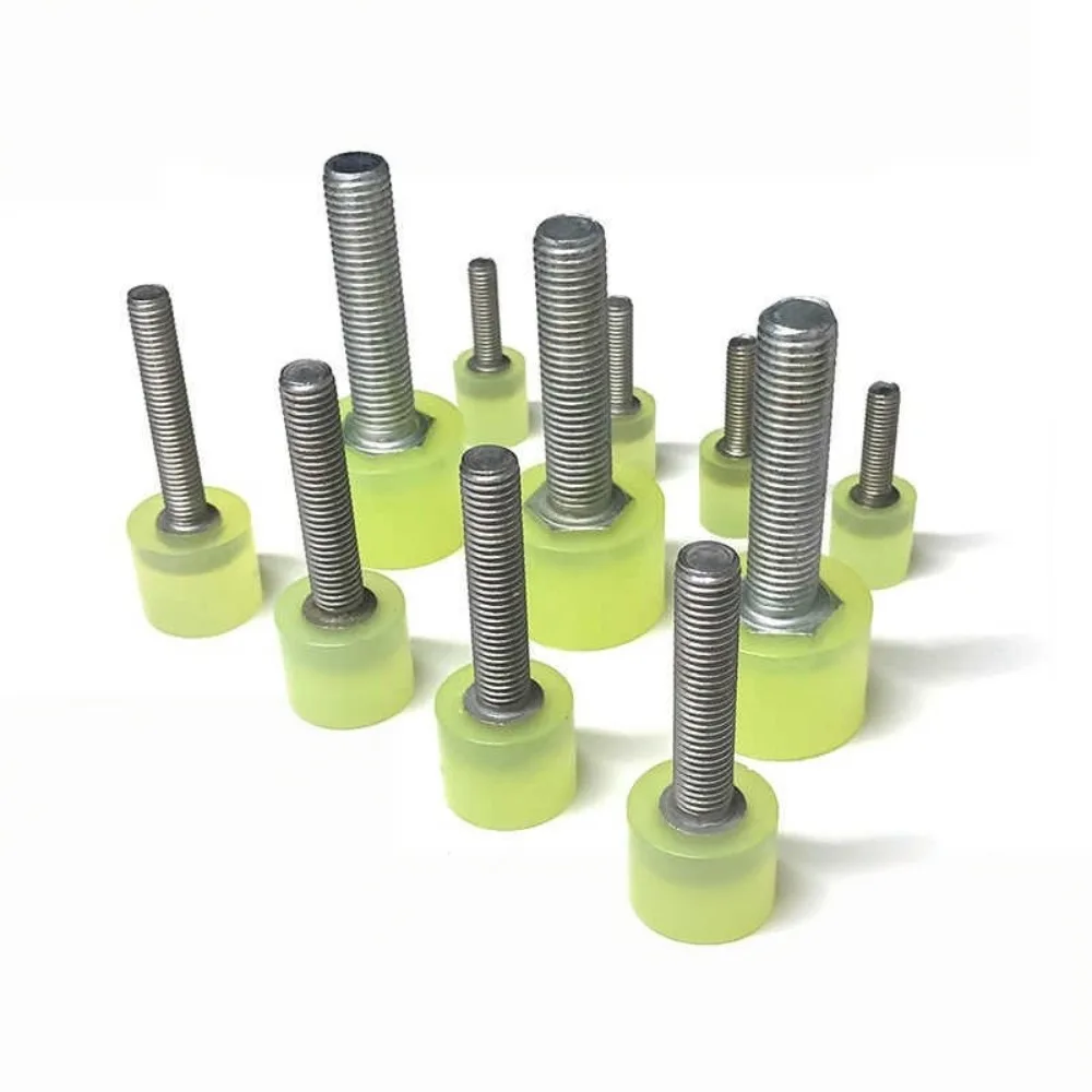 Adjustable Machine Leveling Foot ScrewM4-M8 304SS With Polyurethane Coating Shock‑Absorbing Anti‑Slip Anti‑Collision Buffer Bolt