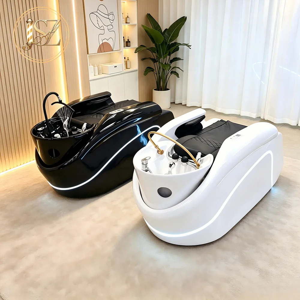 Professional Electric Massage Shampoo Bed Ergonomic Head Spa Washing Chair for Hair Salon Barber Shop