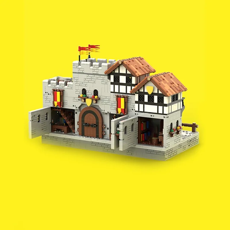 3093 قطعة MOC الأسد Knightsed هاربور القلعة نموذج اللبنات العمارة تجميع DIY بها بنفسك فكرة هدية الكريسماس لعبة الطوب عيد ميلاد #3