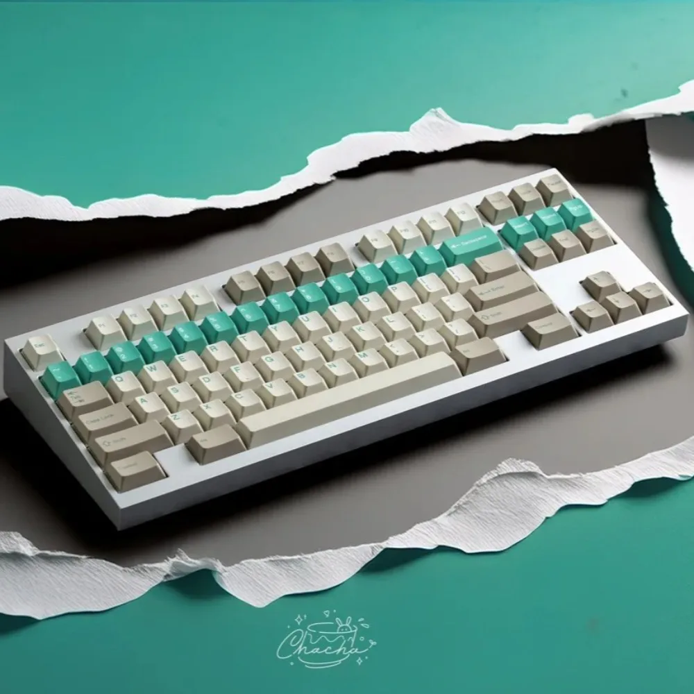 PBTfans Budgerigar Keycaps PBT Cherry Profile Original Factory Height Sublimation for Mechanical Keyboard Gaming Accessories