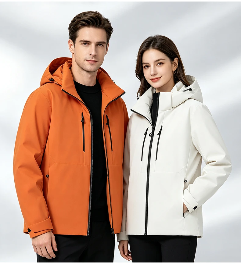 LNGXO Herren- und Damen-Skianzug, wasserdichte, thermische Snowboardjacke, Skijacke, Kletterjacke, Wanderjacke, mit Graphen-Innenfutter, wattiert. – Detail 23