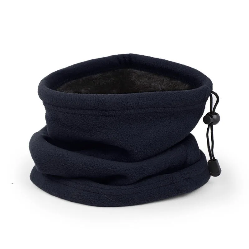 

Winter Thermal Fleece-Lined Neck Warmer Outdoor Cycling Face Mask Thickened Fleece Drawstring Fleece Neck Warmer Cover Wholesale