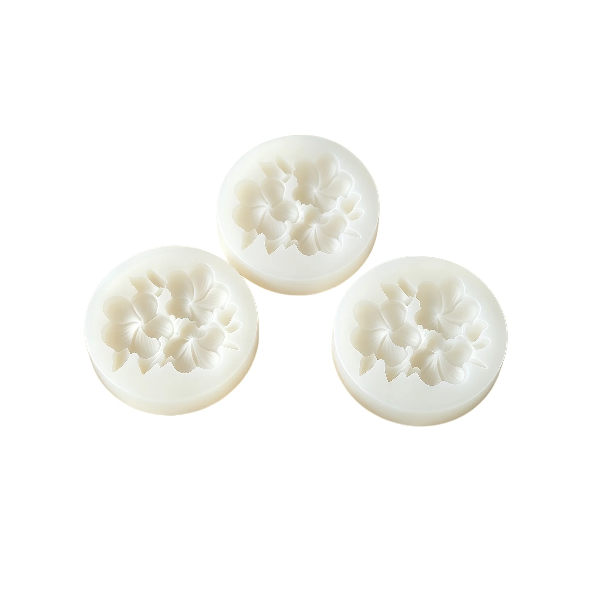 3 Stück 3D-Blumen-Silikonform für DIY-Bastelarbeiten, Kerzen, Seifen, Ton & Harz, Eierblumenformen mit unregelmäßigen Blumenformen – Detail 5