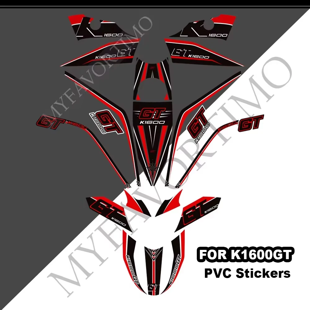 

Motorcycle Front Wind Deflector Tank pad grips Trunk luggage stickers Fender protection decals kit For BMW K1600GT K1600GT