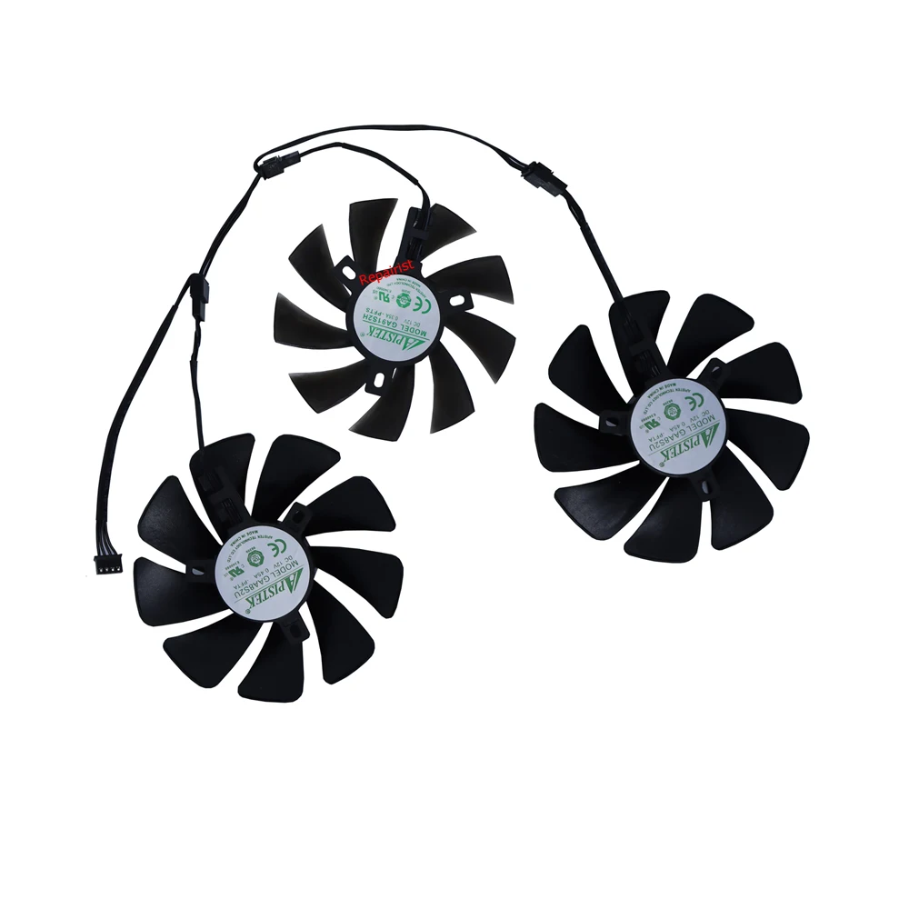 3Pcs/Set,DIY GAA8S2U GA91S2H,Graphics Video Cards Fan,GPU VGA Cooler,For Powercolor Red Dragon AX RX 6900XT 6800XT RX6800 16GB