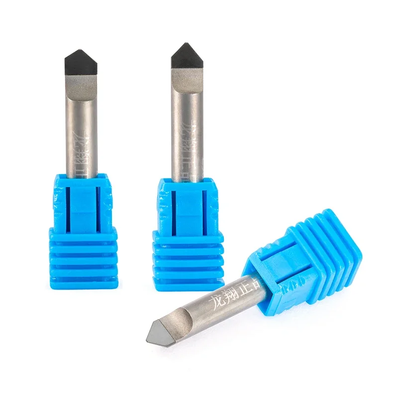 2pc LOXA 6/8mm Diamond PCD End Mill CNC Tools Router Bit Stone Hard Granite Cutting Engraving Bits 30 35 40 45 Degree PCD Cutter