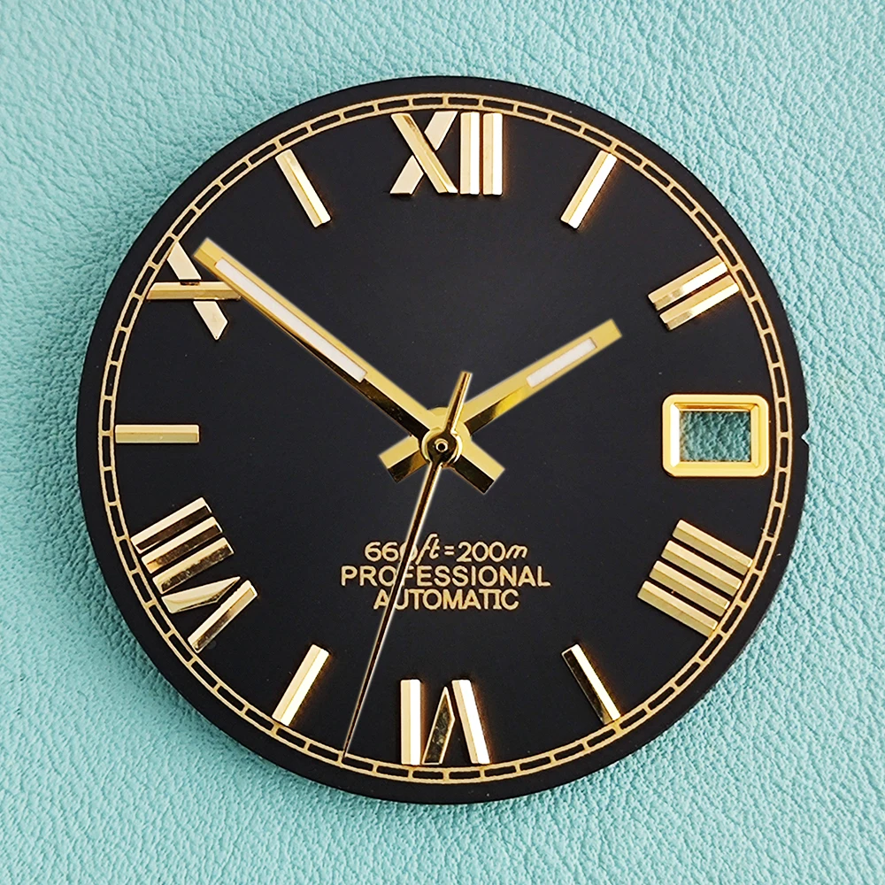 

28.5mm Sunburst Watch Dial Roman Dial for NH35 NH36 NH38 NH70 NH71 NH72 4R35 4R36 Automatic Movement Metallic Markers DJ Hands